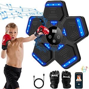 LOLBOX Smart Bluetooth Wall-Mounted Music Boxing Machine w/ Gloves $30 + Free S&H