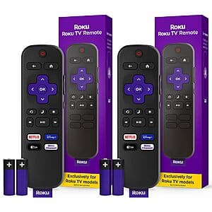 2-pk Roku TV Replacement Remote Control (Official Manufacturer Product) $13