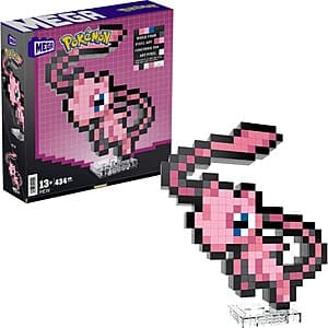 Mega Pokémon Pixel Art Building Set: 349-Piece Charmander $9 or 434-Piece Mew $8.40 + Free S/H on $35+