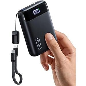20000mAh INIU 22.5W Power Bank w/ USB-C Cable (1x USB-C, 2x USB-A) $20.35