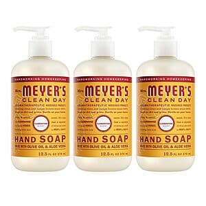 3-pk 12.5-oz Mrs. Meyer's Clean Day Liquid Hand Soap (Clementine) $10.45 w/ S&S
