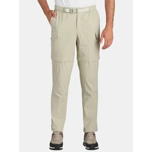 Ozark Trail Men's Zip Off Convertible Cargo Pants (Green Torch) $12.45