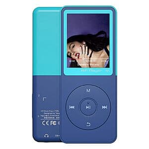 CONODO 32GB Bluetooth 5.3 MP3 Player w/ 1.8" Screen, FM Radio $18