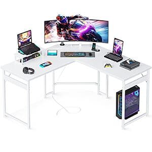 Prime Members: 51" Casaottima L-Shaped Gaming Desk & Monitor Stand $50 + Free Shipping