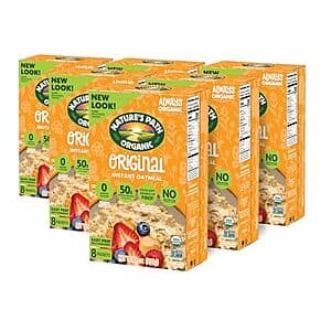 Select Accts: 6-pk 14-oz Nature's Path Organic Original Instant Oatmeal $13.80 w/ S&S