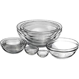 10-Pc Anchor Hocking Nesting Glass Mixing Bowls Set (various sizes) $24.80