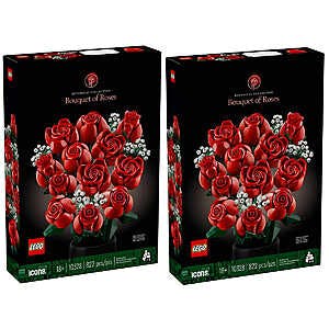 Costco Members: 2-Pack 822-Piece LEGO Botanical Collection Bouquet of Roses $90 + Free Shipping