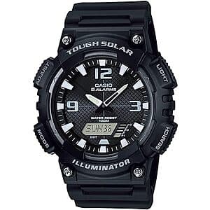Men's Casio AQS800W Series 46mm Solar Powered Analog Watch (Black) $39 + Free S&H