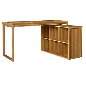 60" Better Homes & Gardens Ezra Modular L Desk w/ 6-Cube Storage (Light Honey Finish) $57.85 + Free Shipping