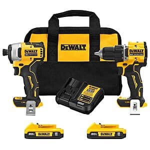 DEWALT 20V MAX Combo Kit: Drill/Driver, Impact Driver, 2x 2.0Ah Battery & Charger $149 + Free Shipping