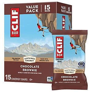 Select Accts: 15-Pack 2.4oz CLIF BAR Energy Protein Bars (Chocolate Brownie) $10.20 w/ Subscribe & Save