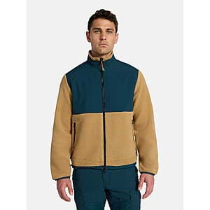 Ozark Trail Men's Mix Media Fleece Jacket (various) from $10.20
