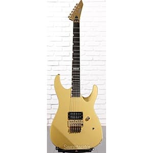ESP LTD M-1 Custom '87 electric guitar featuring neck-through maple construction with contoured body and Floyd Rose locking tremolo system.
