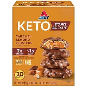 Select Accts: 20-Ct 0.92-Oz Atkins Caramel Almond Clusters 2 for $21.05 w/ S&S + Free S&H