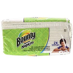 200-Count Bounty 1-Ply Quilted Paper Napkins $1.90 + Free Shipping w/ Prime