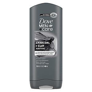 13.5-Oz DOVE MEN + CARE Purifying Charcoal + Clay Body and Face Wash $2.75 w/ Subscribe & Save