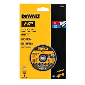 3-Pk DeWALT 3" Bonded Cutting Wheels $7.30