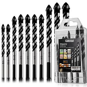 10-Piece Luckyway Tungsten Carbide Masonry Drill Bit Set $3.50