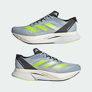 adidas Men's Adizero Boston 12 Running Shoes (Wonder Blue / Lucid Lemon / Carbon) $78.40 + Free Shipping