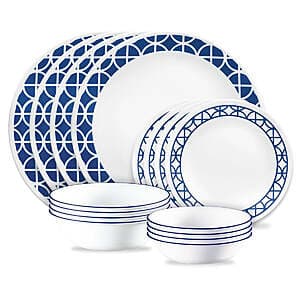 Corelle 50% Off: 16-Piece Service for 4 Cobalt Circles or Cusco Dinnerware Set $28 & More + Free S&H on $49+