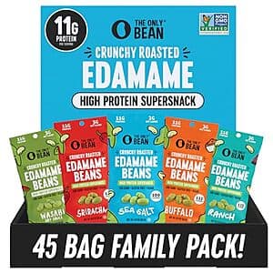 45-Pk 0.9-Oz The Only Bean High Protein Edamame Snacks (5 Flavor Variety Pack) $23.80 w/ S&S