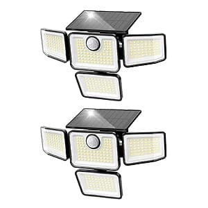 Prime: 2-ct omibee 3000LM Motion Sensor Security Outdoor Solar Lights $16.40 + Free S&H
