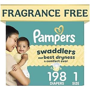198-Ct Pampers Swaddlers Diapers (Size 1) $26.55 w/ S&S