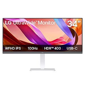 34" LG 34U530A-W 2560x1080 UltraWide 100Hz IPS Monitor $230 + Free S&H & More