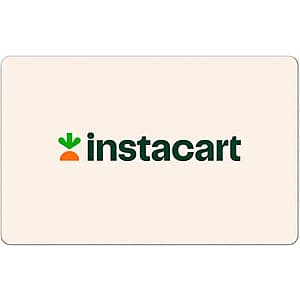 Instacart eGift Card (Email Delivery): $200 for $180 or $100 for $90