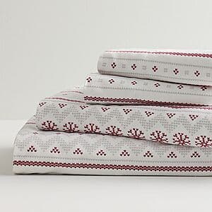 4-Pc. Cuddl Duds Heavyweight Cotton Flannel Sheet Set (Queen, 2 Colors) $10.80 + Free Pickup