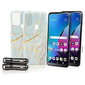2-Pk Tracfone Motorola Moto G Play '23 Smartphone + 1500 Min/Text/1.5GB Data $40 + Free Shipping (New QVC Customers)