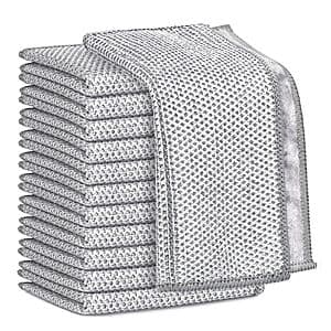 Prime Members: 12-Pk 7" x 8" AIDEA Non Scratch Wire Dishcloth Cleaning Pads $4 + Free S&H