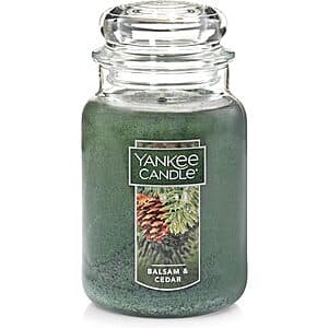 22-Oz Yankee Large Jar Candle (Balsam & Cedar) $11.75 w/ Subscribe & Save