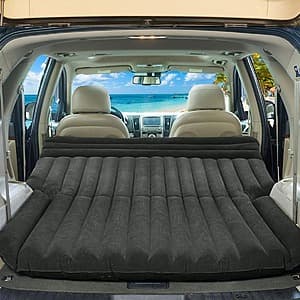 Goplus Inflatable Car SUV Air Mattress w/ Electric Air Pump & Repair Kit (Black) $24