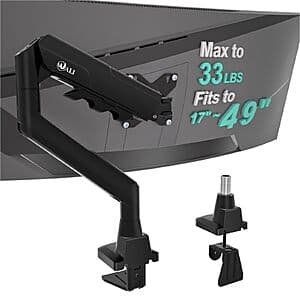 Prime Members: WALI VESA Single Monitor Arm w/ Desk Mount (Up to 49" / 33-lbs) $15 + Free Shipping