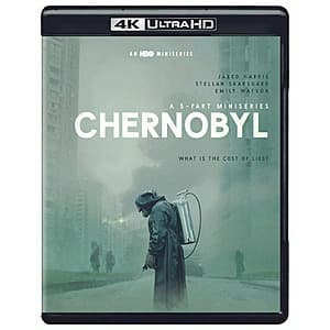 Chernobyl 4K Ultra HD and Blu-ray disc set in standard case packaging.