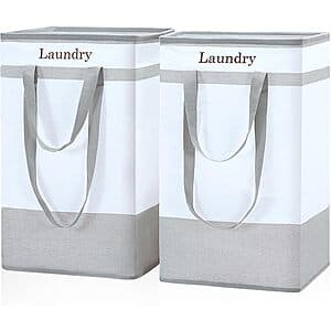 2-Pk 78L FairyHaus Collapsible Laundry Baskets from $10 & More