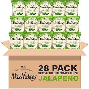 28-Pack 1.375-Oz Miss Vickie's Kettle Cooked Potato Chips (Jalapeno) $11.90 w/ S&S