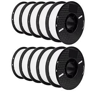 10-Pack 1KG KINGROON PETG 1.75mm 3D Printer Filament (various colors) from $57.30 + Free Shipping