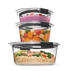 Prime Members: 6-Pc Rubbermaid Brilliance Round Airtight Food Storage Container Set $16.75 + Free S&H