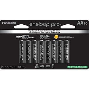 10-Pack Panasonic Eneloop Pro AA 2600mAh High Capacity Rechargeable Batteries $39.70 + Free S/H
