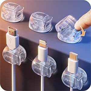 6-Pack Chfeila Cord Organizers (Clear White) $4