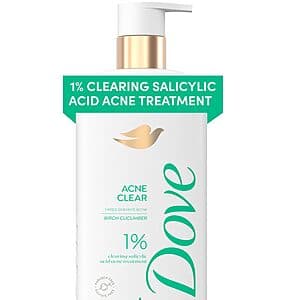 18.5-Oz Dove Body Wash (Acne Clear) $6 w/ Subscribe & Save