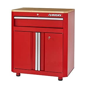Husky 33" Ready-to-Assemble 24-Gauge Steel 2-Door Garage Base Cabinet (Red) $149 & More + Free Store Pickup