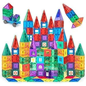 Prime Members: 100-Pc Playmags 3D Magnetic Tiles Building Blocks Set $24 + Free S&H