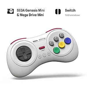 8Bitdo M30 2.4G Wireless Controller for Sega Genesis Mini & Mega Drive Mini (White) $16.85