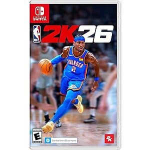 NBA 2K26: PS5, Xbox Series X, or Nintendo Switch 2 $25, Nintendo Switch $20