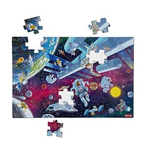 48-Piece Melissa & Doug Outer Space Glow-in-the-Dark Floor Jigsaw Puzzle $7