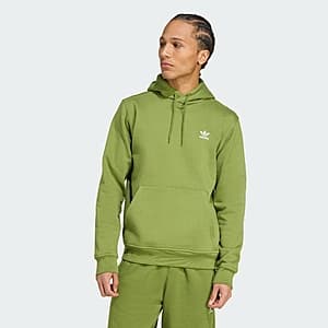 adidas Men's Trefoil Essentials Hoodie (Tech Olive, S, M Only) $17 + Free Shipping