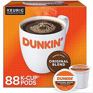 Keurig Coffee K-Cup Pods: 96-Ct (Various) from $39, 88-Ct Dunkin' $39 + Free S&H